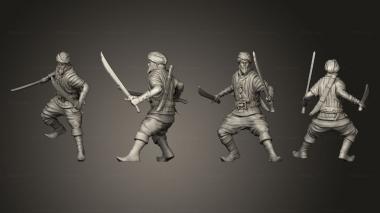 Military figurines Pirate Cutthroat Sword Dance 3d model