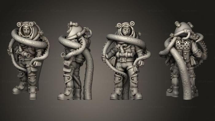 Military figurines (Pirate Diver 01, STKW_10951) 3D models for cnc