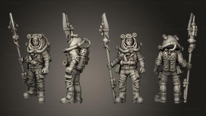 Military figurines (Pirate Diver 02, STKW_10952) 3D models for cnc