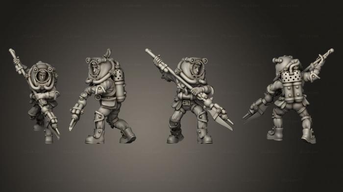 Military figurines (Pirate Diver 04, STKW_10954) 3D models for cnc