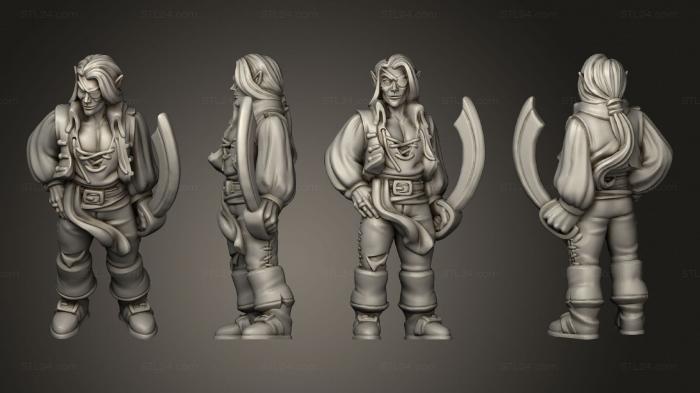 Military figurines (Pirate elf, STKW_10956) 3D models for cnc