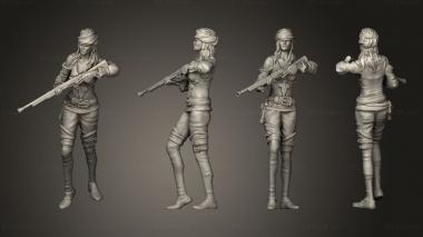 Military figurines Pirate Gunner Rifle 3d model