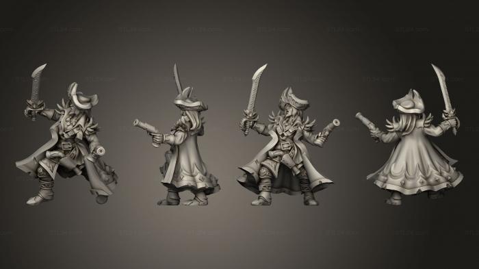 Military figurines (Pirate male 1, STKW_10966) 3D models for cnc