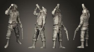 Military figurines Pirate Marauder Drinking 3d model