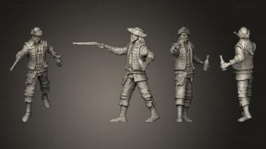 Military figurines Pirate Marauder Shooting 3d model