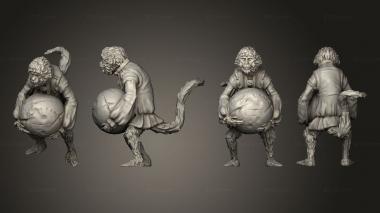 Military figurines Pirate Monkey Canon Ball Small 3d model