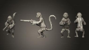 Military figurines Pirate Monkey Pistol Small 3d model
