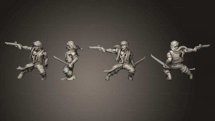Military figurines (Pirate Sandokan 01, STKW_11008) 3D models for cnc