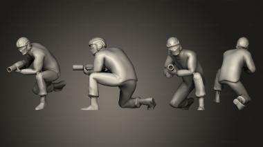 Military figurines Pit Crew Member Open 3d model