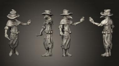 Military figurines Plague Doctor Holding Heart 3d model
