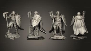 Military figurines Polar Bear Paladin Shield 3d model