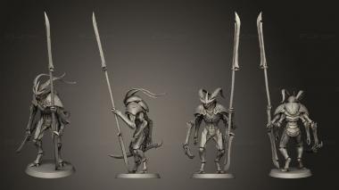 Military figurines Polesword Idle Wingless 3d model