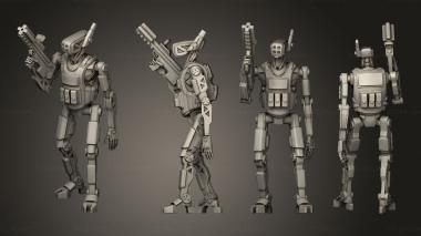 Military figurines Police Droids Roger  01 3d model