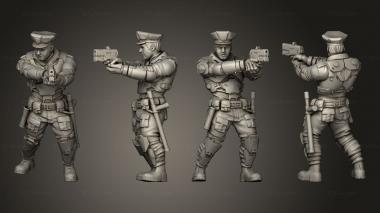 Military figurines Police Officers 03 3d model