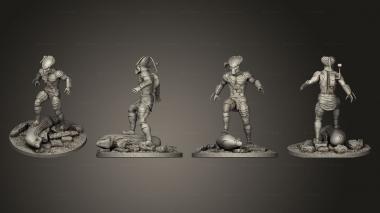 Military figurines predator 08 3d model