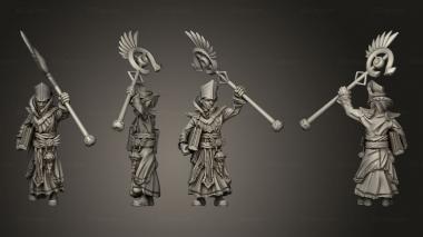 Military figurines priest 03 3d model