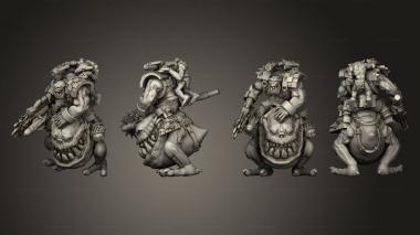 Military figurines Primal Broozer Dogosaur Riders 2 3d model