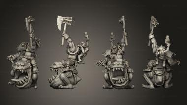 Military figurines Primal Broozer Dogosaur Riders 3 3d model