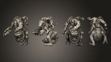 Military figurines Primal Broozer Dogosaur Riders 3d model