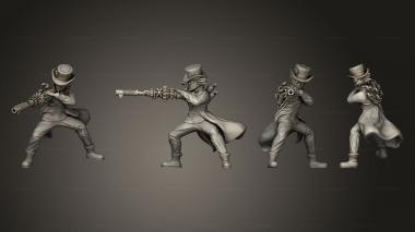 Military figurines Prof Felix Fortune Arm Gun 3d model