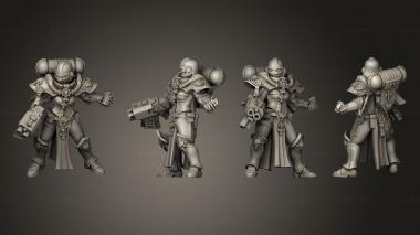 Military figurines Proxy battle nun with grenade and storm gun 3d model