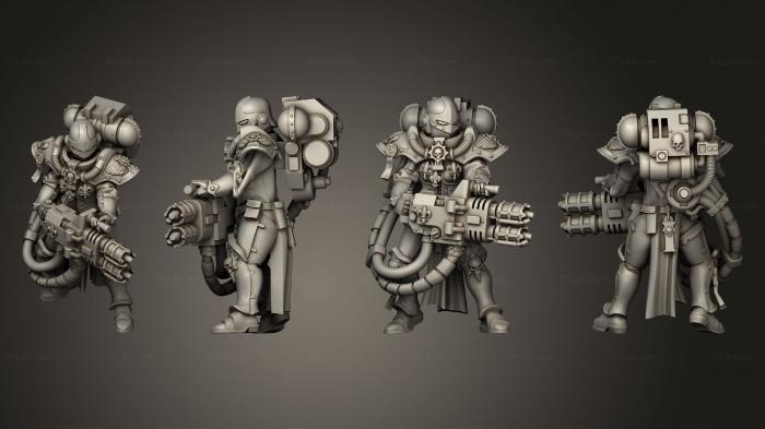 Military figurines (Proxy Flame thrower lady of war, STKW_11123) 3D models for cnc