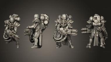 Military figurines Proxy Flame thrower lady of war 3d model