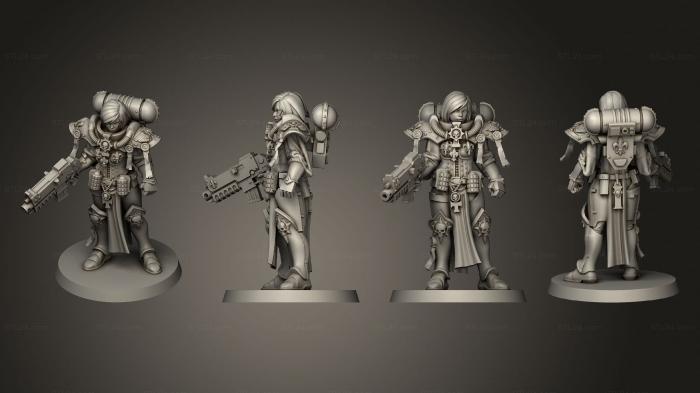 Military figurines (Proxy lady of war, STKW_11125) 3D models for cnc