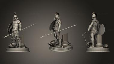 Military figurines Gladiator Arena thumb 3d model