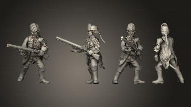 Military figurines Prussian light infantry 3d model