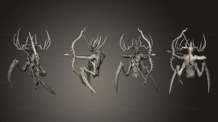 Military figurines (Queen of the Damned Bow Bod, STKW_11178) 3D models for cnc