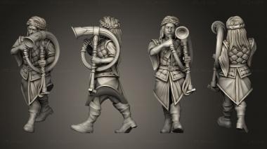 Military figurines Queen Spear Women Musician Body 3d model