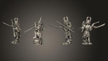 Military figurines Queen Spear Women Officer 3d model