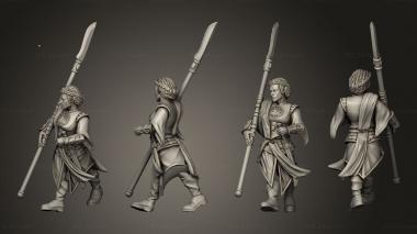 Military figurines Queen Spear Women 03 3d model