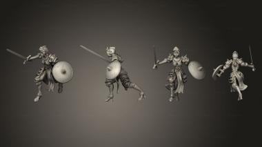 Military figurines Queens Knight Attacking 3d model