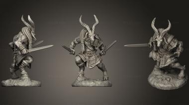 Military figurines Goatmen 1 3d model