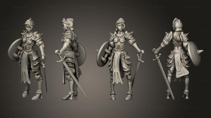 Military figurines (Queens Knight, STKW_11190) 3D models for cnc
