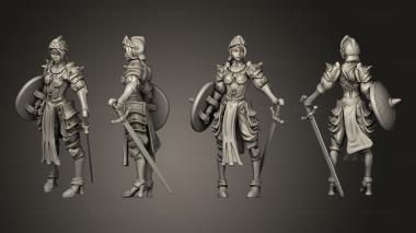 Military figurines Queens Knight 3d model