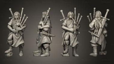 Military figurines QUESTING KNIGHT MUSICIAN 3d model