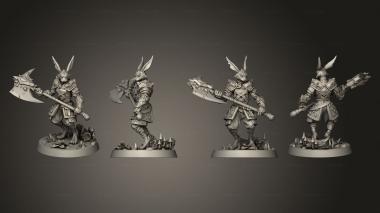 Military figurines Rabbit Bear Hunter 3d model