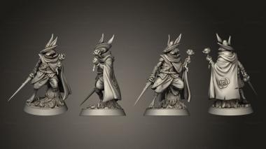 Military figurines Rabbit Fencer 3d model
