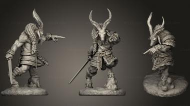 Military figurines Goatmen 2 3d model