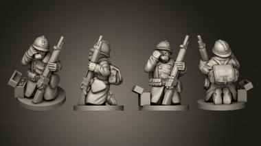 Military figurines RADIO OPERATOR 03 3d model