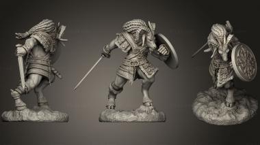 Military figurines Goatmen 3 3d model