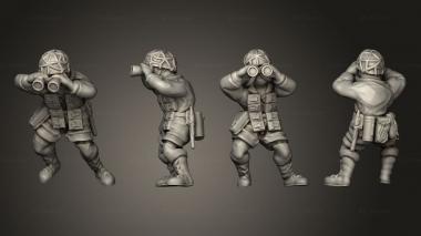 Military figurines Raketen werfer 01 3d model