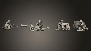 Military figurines Raketen werfer 02 3d model