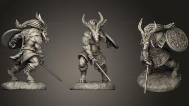 Military figurines Goatmen 4 3d model