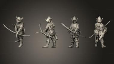 Military figurines Ranged Infantry 06 3d model