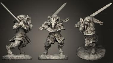 Military figurines Goatmen 5 3d model