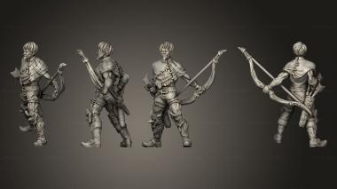 Military figurines Ranger Bandit Bow B 3d model